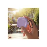 CaseOnn Kılıf Darbe Emici Silikon Lila Lila Galaxy Buds 2 - Buds 2 Pro ile uyumlu