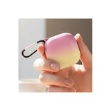 CaseOnn Kılıf Duo Aurora Koruma Pembe Sarı Pembe - Sarı Galaxy Buds 2 - Buds 2 Pro ile uyumlu