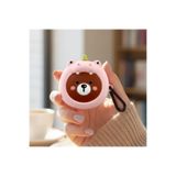 CaseOnn Kılıf Karakter Figürlü Ayı Pembe Pembe - Yeşil Galaxy Buds 2 Pro ile uyumlu