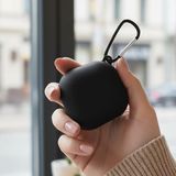 Caseonn Samsung Galaxy Buds 2 - Buds 2 Pro Kılıf Askı Aparatlı Mat Silikon Siyah