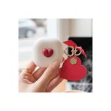 Caseonn Samsung Galaxy Buds 2 - Buds 2 Pro Kılıf Figürlü 3d Lovely Kalp Kırmızı