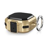 Caseonn Samsung Galaxy Buds 2 - Buds 2 Pro Kılıf Güvenlik Kilitli Military Tank Gold