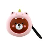 Caseonn Samsung Galaxy Buds 2 Pro Kılıf Karakter Figürlü Ayı Pembe