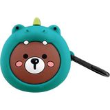 Caseonn Samsung Galaxy Buds 2 Pro Kılıf Karakter Figürlü Ayı Yeşil - Çam Yeşili