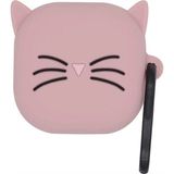Caseonn Samsung Galaxy Buds 2 Pro Kılıf Karakter Figürlü Kedi Pembe - Pudra