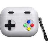 Caseonn Samsung Galaxy Buds 3 Fe Kılıf Karakter Figürlü V2 Retro Gamepad Gri - Gri - Beyaz