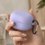 Caseonn Samsung Galaxy Buds 4 Kılıf V2 Askı Aparatlı Mat Silikon Lila