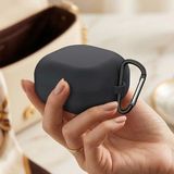 Caseonn Samsung Galaxy Buds 4 Pro Kılıf V2 Askı Aparatlı Mat Silikon Siyah