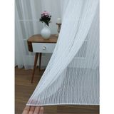 Caserta Home AR01767 Sade Çizgili Beyaz 1/2 Seyrek Pileli Tül Perde - 250X280 cm - 250 x 280 cm