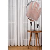 Caserta Home Pilesiz Armürlü Lufian Tt Zemin Düz Tül Perde - 275 x 230 cm - Beyaz