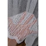 Caserta Home Pilesiz Cam Kırığı Spor Desenli Örme Tül Perde 450X270 - 450 x 270 cm - Ekru