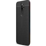 CaseStreet OPPO A5 2020 Niss Deri Görünümlü Nano Glass Siyah Silikon Cep Telefonu Kılıf