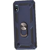 CaseStreet Samsung Galaxy M10 Vega Standlı Yüzüklü Mıknatıslı Lacivert Kılıf