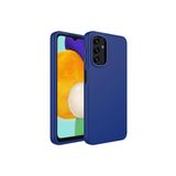 Casesuar Samsung Galaxy A04S Uyumlu Kılıf Metal Çerçeve Ve Buton Tasarımlı Silikon Luna Kapak Lacivert