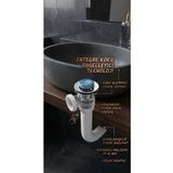 CaseTechnoo Mutfak ve Banyo İçin Koku Önleyici Yeni Nesil Körüklü Lavabo Sifonu Altı Hortumu Evye Takımı