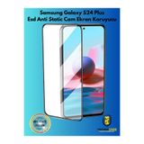 CaseTechnoo Samsung Galaxy S24 Plus Ekran Koruyucu Anti-Static 5D Tam Kaplayan Kırılmaz Cam
