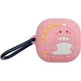 Casetify Samsung Galaxy Buds 2- Buds Pro- Buds Live- Buds Pro Uyumlu Mini Dinazor Figürlü Silikon Kılıf - Pembe