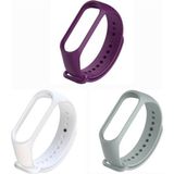 Casetify Xiaomi Mi Band 5 ve Mi Band 6 Akıllı Bileklik Kordonu Silikon 3 Lü Kombin Set - Renkli