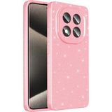 Casetify Xiaomi Redmi Note 14 Pro Plus Kılıf Kamera Korumalı Simli Lüks Sah Koton Kapak - Açık Pembe