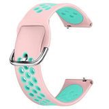 CaseUp Huawei Honor Watch Magic, CaseUp Silicone Sport Band Açık Pembe Turkuaz