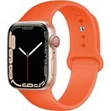 CaseWorld Apple Watch 2/ 3/ 4/ 5/ 6/ 7/ 8/ Se Uyumlu Kayış 38/ 40/ 41mm Yumuşak Renkli Silikon Large Kordon - Turuncu