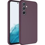 Caseworld Galaxy A54 ile Uyumlu Kapak Içi Kadife Kamera Korumalı Lansman Silikon Kılıf - Mürdüm