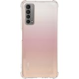 Caseworld Huawei P Smart 2021 ile Uyumlu Kapak Köşe Korumalı Airbag Antishock Silikon Şeffaf Kılıf - Saydam