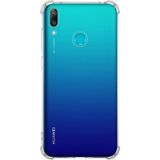 Caseworld Huawei Y7 2019 ile Uyumlu Kapak Köşe Korumalı Airbag Antishock Silikon Şeffaf Kılıf - Saydam