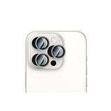 Caseworld İphone 15 Pro Max Caseworld Alloy Serisi Oleofobik Anti Reflective Kamera Lens Koruyucu Gümüş