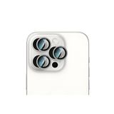 CaseWorld iPhone 15 Pro Max ile Uyumlu CaseWorld Alloy Serisi Oleofobik Anti Reflective Kamera Lens Koruyucu Gümüş