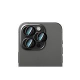 CaseWorld iPhone 15 Pro Max ile Uyumlu CaseWorld Alloy Serisi Oleofobik Anti Reflective Kamera Lens Koruyucu Siyah
