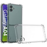 Caseworld Samsung Galaxy A04 Uyumlu Kapak Kamera Korumalı Şeffaf Airbag Antishock Köşe Korumalı Silikon Kılıf