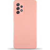 Caseworld Samsung Galaxy A33 5g ile Uyumlu Kapak Içi Kadife Kamera Korumalı Lansman Silikon ile Uyumlu Kılıf - Pembe