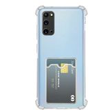 Caseworld Samsung S20 Kapak ile Uyumlu Kamera Korumalı Kartlıklı Darbe Emici Özellikli Şeffaf Silikon Kılıf - Galaxy S20