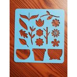Casey Store Çiçek Bahçem Çizim Şablon Seti – Minik Sanatçılar Için Renkli Doğa Dünyası! 🌷🌿 | Ahşap, Duvar, Kumaş, Seramik Için Çok Amaçlı Şablon - Saksı -Çiçek Şablon