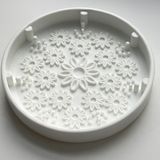 Casey Store Çiçek Desenli Makyaj Fırçası Temizleme Tablası | Profesyonel Brush Cleaning Pad | Dayanıklı&estetik - Beyaz
