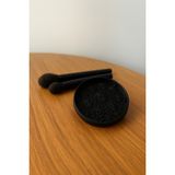 Casey Store Çiçek Desenli Makyaj Fırçası Temizleme Tablası | Profesyonel Brush Cleaning Pad | Dayanıklı&estetik - Siyah