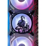 Caseybox Gta V Michael 120X120 mm Siyah Çerçeveli Oyun Pc Aksesuarı, Masaüstü Bilgisayar Fan Kapağı