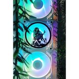Caseybox Gta V Trevor 120X120 mm Beyaz Çerçeveli Oyun Pc Aksesuarı, Masaüstü Bilgisayar Fan Kapağı