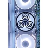 Caseybox Üçlü Sarmal 120X120 mm Beyaz Çerçeveli Pc Aksesuarı, Masaüstü Bilgisayar Ikili Fan Kapağı