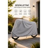 cashen Bisiklet Koruma Brandası Su Geçirmez Dış Mekan Bisiklet Örtüsü 20-29 Jant Uyumlu Gri Bisiklet Kılıfı