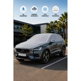 cashen Yarım Araç Brandası Su Geçirmez Oto Koruma Örtüsü Gri Yağmur Kar Toz Güneşlik Ön Cam Tavan Koruyucu Sedan Hatchback SUV Uyumlu