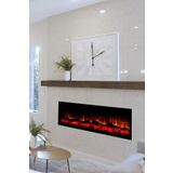 Casi Home Elektrikli Dekoratif Şömine - 150x35x14 Cm - Dahili Odun Sesi, Bluetooth Hoparlör, 3 Renkli, Kumanda