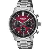 Casio Casıo EFR-575D-4ADF Edıfıce Çelik Kasa Çelik Kordon Takvimli Kronometreli Erkek Kol Saati - Standart