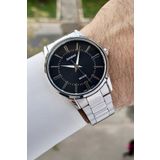 Casio CSISTE100 Kadranı Siyah Kordonu Gümüş Renk Hediye Paketli Erkek Kol Saati
