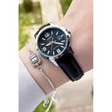Casio Csıste24 Kasası Gümüş Kordonu Siyah Renk Hediye Paketli Kadın Kol Saati
