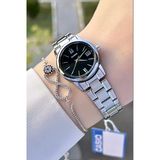 Casio Csıste69 Kadranı Siyah Kordonu Gümüş Renk Hediye Paketli Kadın Kol Saati