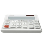 Casio DE-12E-WE Beyaz 12 Hane Masa Üstü Ergonomik Tuşlu Hesap Makinesi