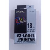 Casio Des Casıo XR-18X1 Clear-Black Etiket Makinesi Kartuşu