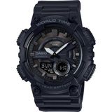 Casio Digital Erkek Kol Saati AEQ-110W-1BVDF Suya Dayanıklı 10 ATM Siyah Silikon Kordon